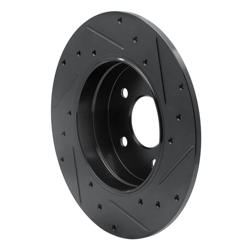 Mercedes-Benz C280 Brake Rotor (1) - Rear Left - R1 Concepts - Drilled & Slotted - Black - `94-`11